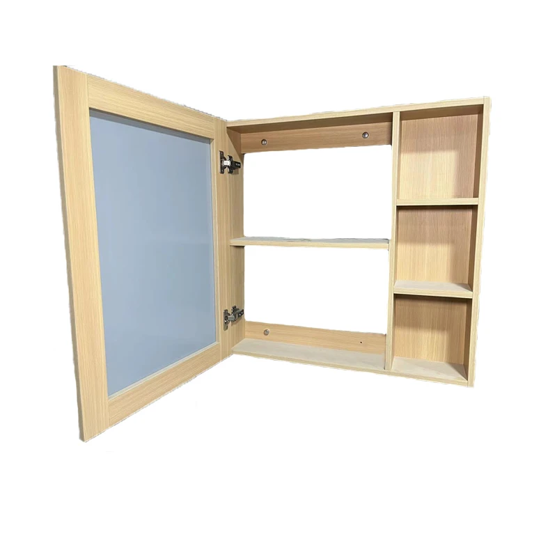 Minimalist slate wall mounted bathroom cabinet vanity with drawers and mirror for apartment hotel