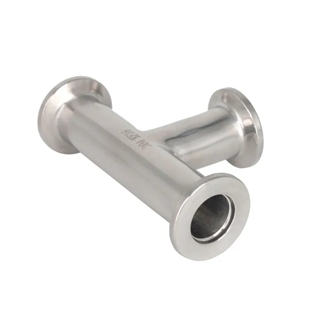 ISO-KF KF16 KF25 KF40 KF50 Flange Equal TEE Fitting 3 Ways Vacuum 304 Stainless Steel