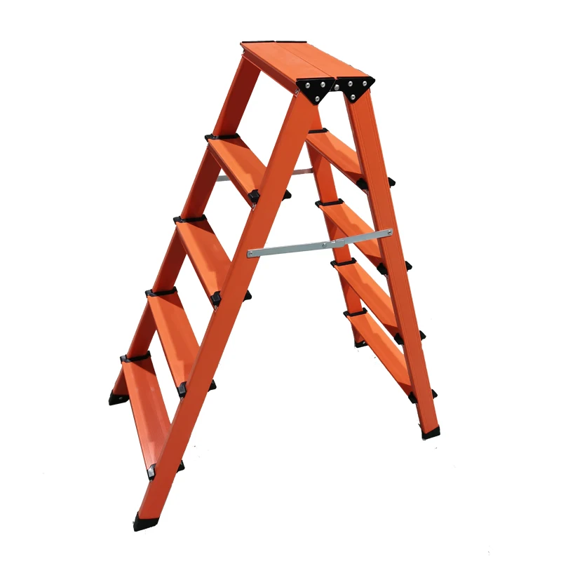 WEIKEN Stair Stool Foldable Ladders Factory in Yiwu Climbing Steps Double Side Aluminum Step Ladder Retract