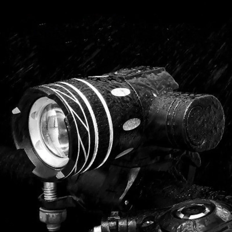 USB Rechargeable Aluminum Alloy Bicycle Headlight 360 Degrees Rotatable Cycling Light Rainproof ABS Bike Safety Light LED
