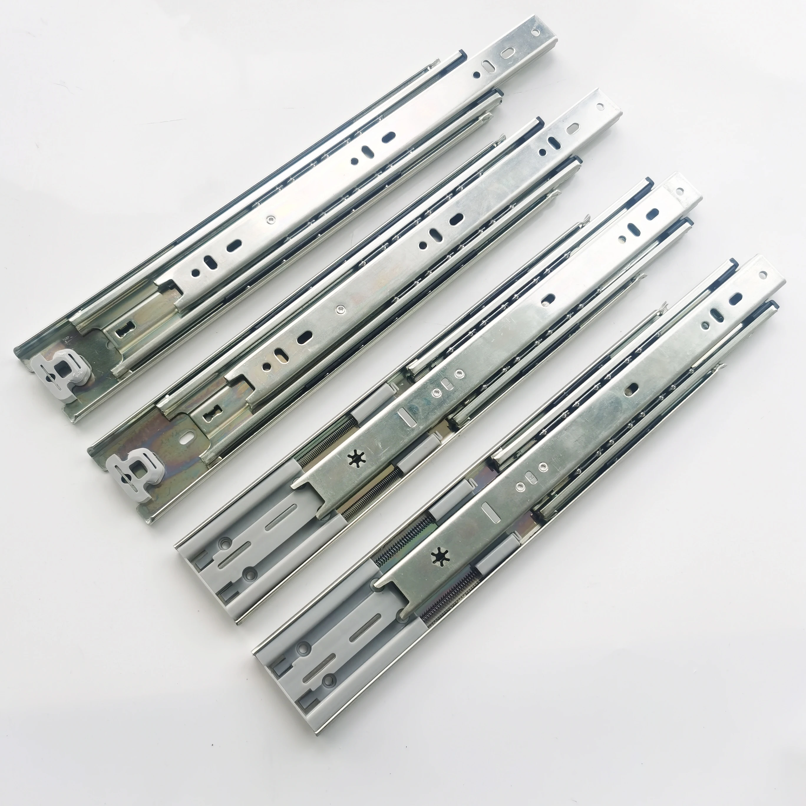 Heavy Duty Drawer Slider Telescopic Channels 20 Inch Zinc Plated Slide Rail 53mm 76mm Correderas Telescopicas Para Cajones