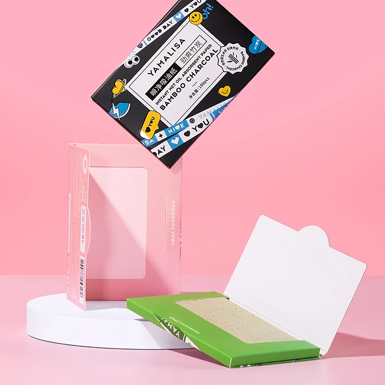 100pcs Refreshing Oil Absorbing Tissues Face Oil Blotting Paper Makeup Absorbing Sheets