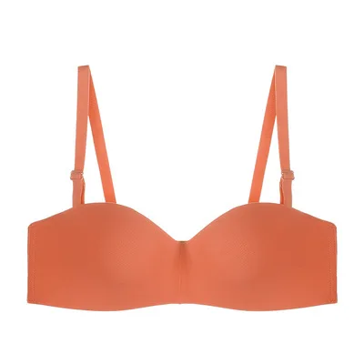 New Girls Half Cup Non Slip Silicone Bra Push Up Strapless Tube Bra