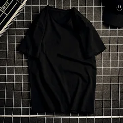 Custom Tshirt 100% Premium Pure Cotton Plain Black White Classic Short Sleeved Tee Summer Casual High Quality Men T Shirts