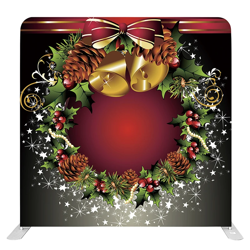 custom christmas 8*8ft Birthday tension fabric Backdrop  3D Design Photography Background for christmas