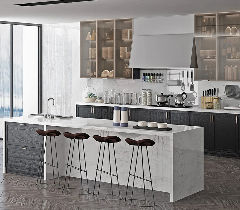 Good Price Luxury Simple Design European Kitchen Cabinet Modern Custom Kitchen Island