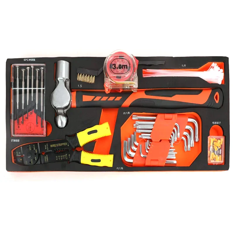 Top Selling Household Machine Repair and Automobile Repair Portable Hardware Combination Tools Three-layer Iron Box