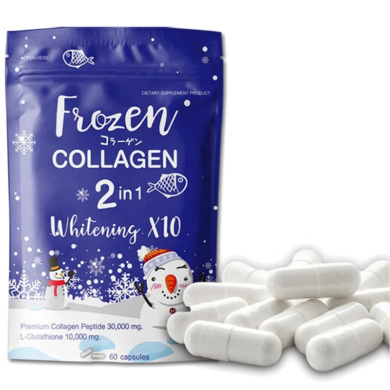 Factory customized frozen collagen peptide two-in-one  vitamins fruits whitening and hydrating antioxidant collagen capsule