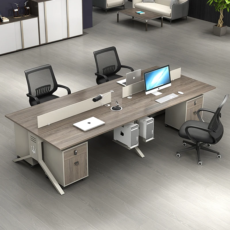 Factory Price Classical Wood workstation staff desk Modular Desk Work Office Furniture Desk and Chair Set