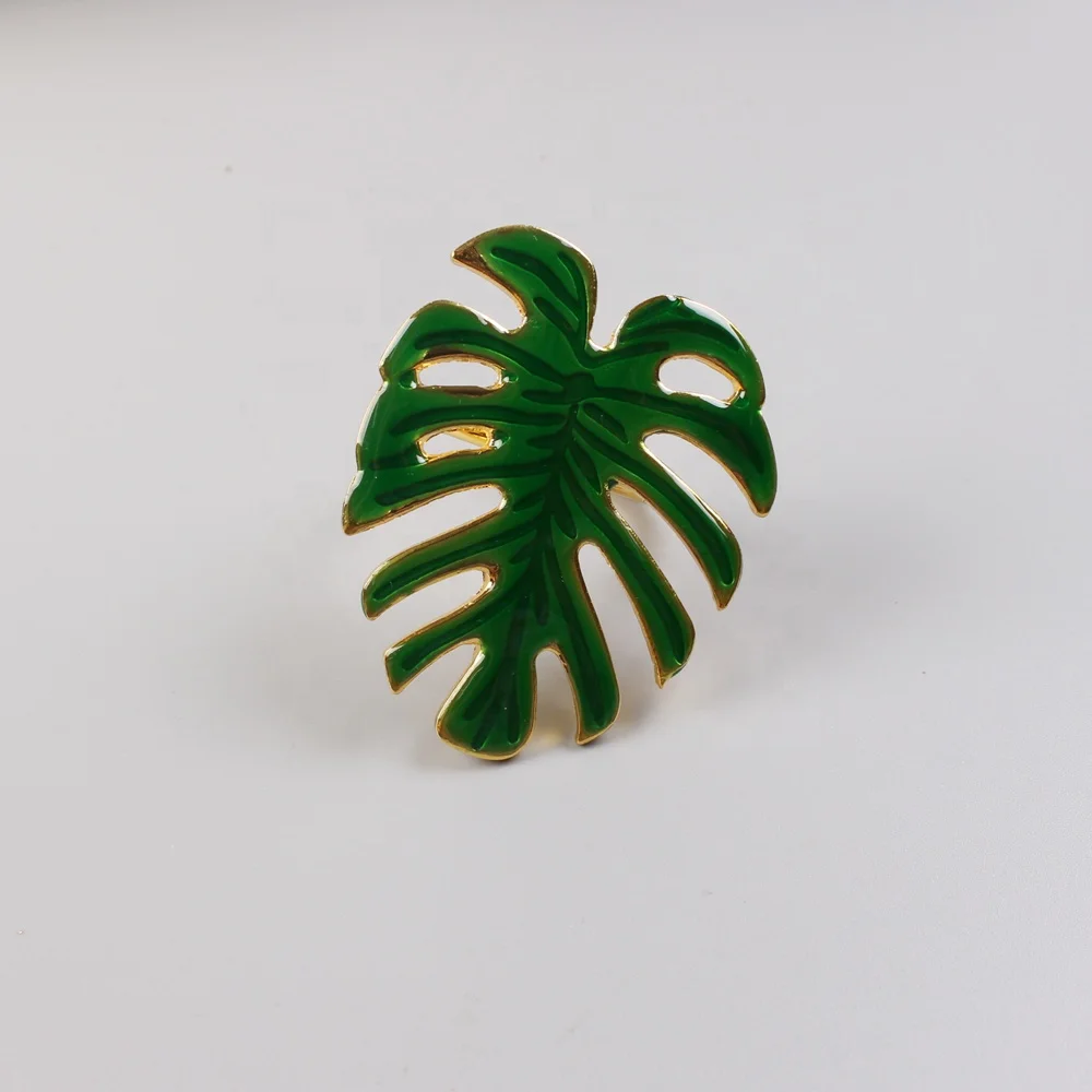  Кольца для салфеток Monstera с зелеными