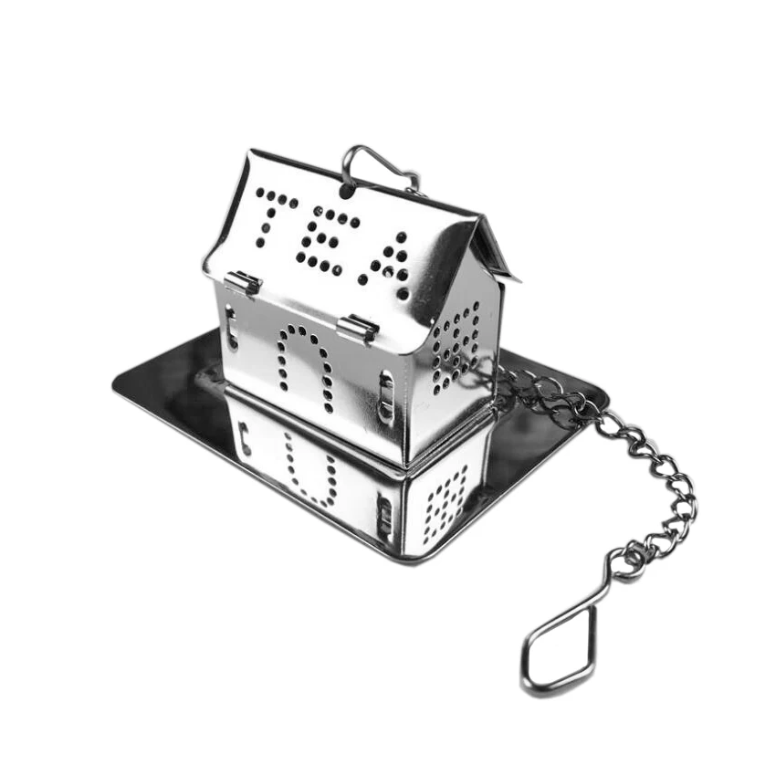 Jieyang Kitchen Utensils Manufacturer Wholesale Creative House Shaped Tea with 304 stainless steel Tea Filter Strainer