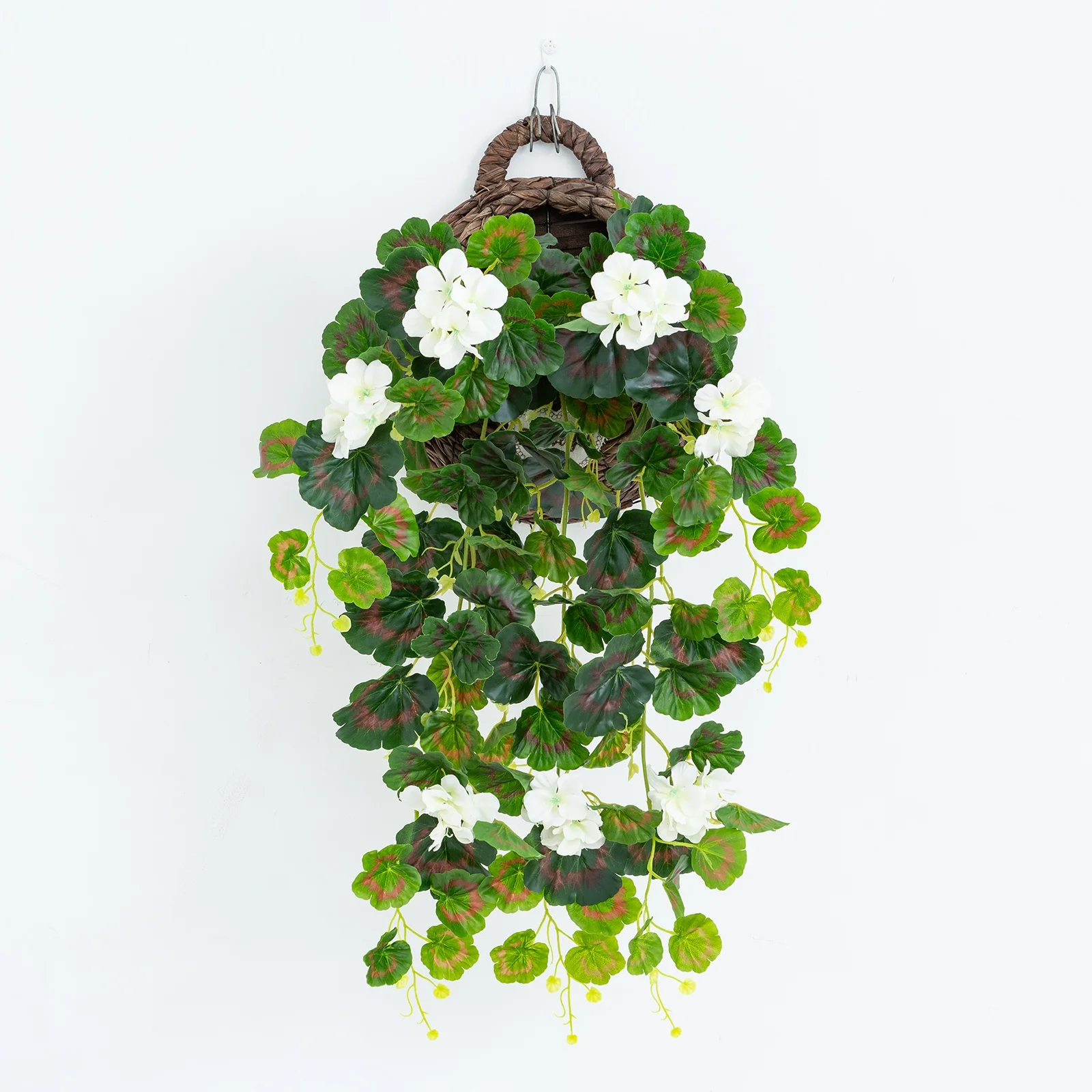 Outdoor Real Touch Artificial Plant Leaf Vine Greenery Wall Hanging For Party Decoration Hanging Basket