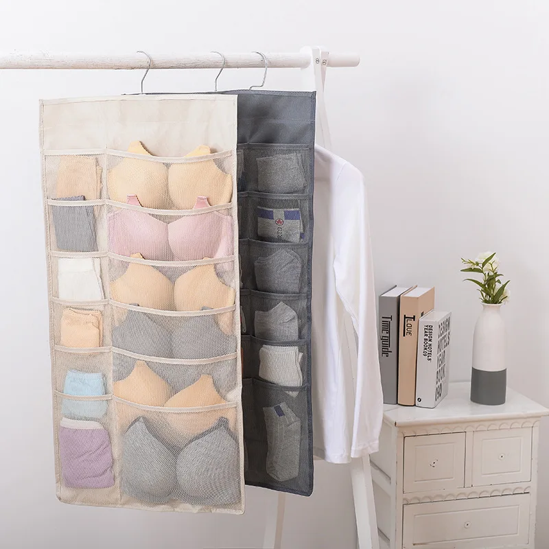 Best Quality Durable Over the Wall Clothes Storage Box 6 Layers Non Woven Hanging Shelves with Side Mesh Pockets