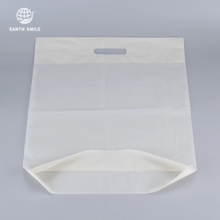 Logo Color Custom Folding Organic Biodegradable Clothing Fruit and Vegetables Die Cut Shopping Bag