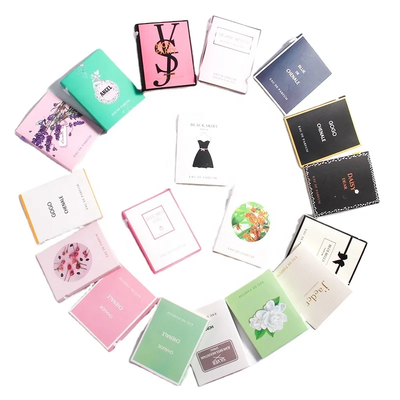 300gsm White Card Sample Fragrance Tester Perfume Bottle Holder Paper Card with Custom Size