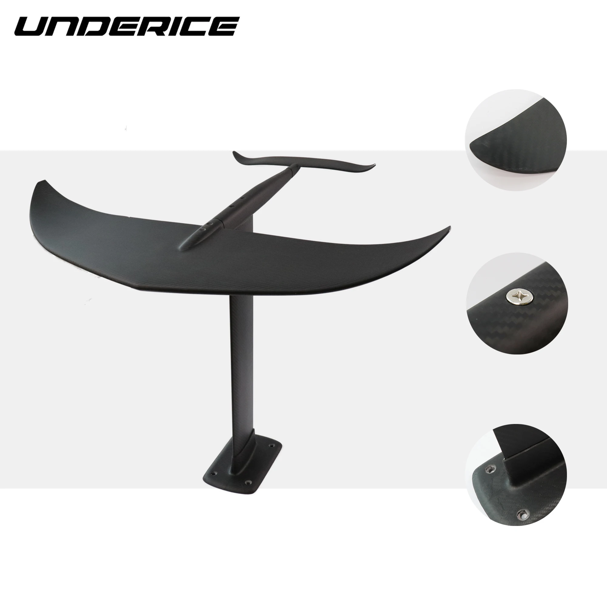 Underice Watersports Carbon Coated Aluminum Alloy Surf Wing Foil With Box Mast Screw Pro Surf Sup Wind Kite Foil Hyfrofoil