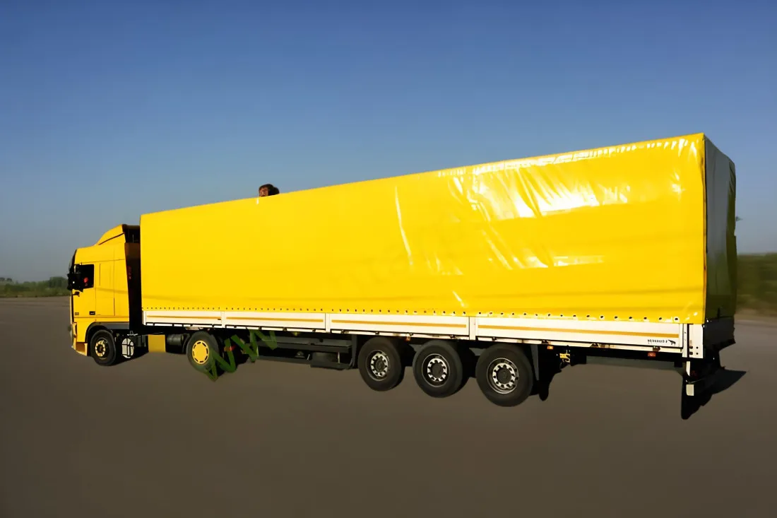 900Gsm tensile strength flame retardant waterproof PVC coated tarp truck side curtain