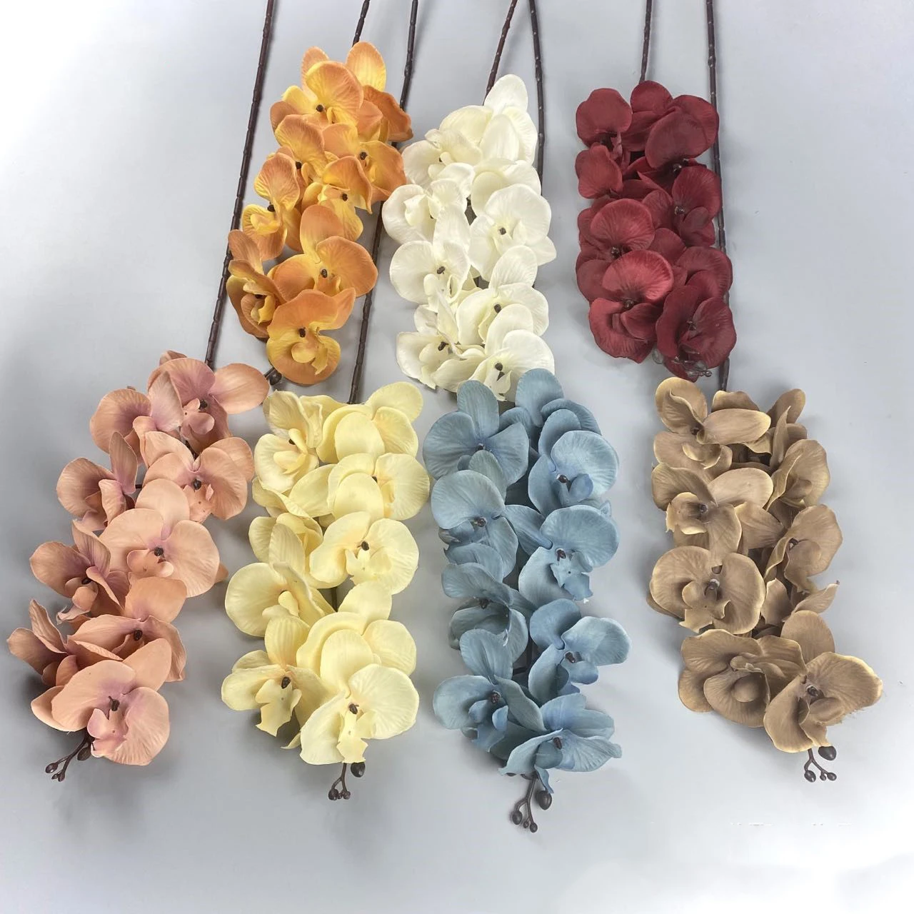 Artificial real touch orchids flower home decor designed phalaenopsis