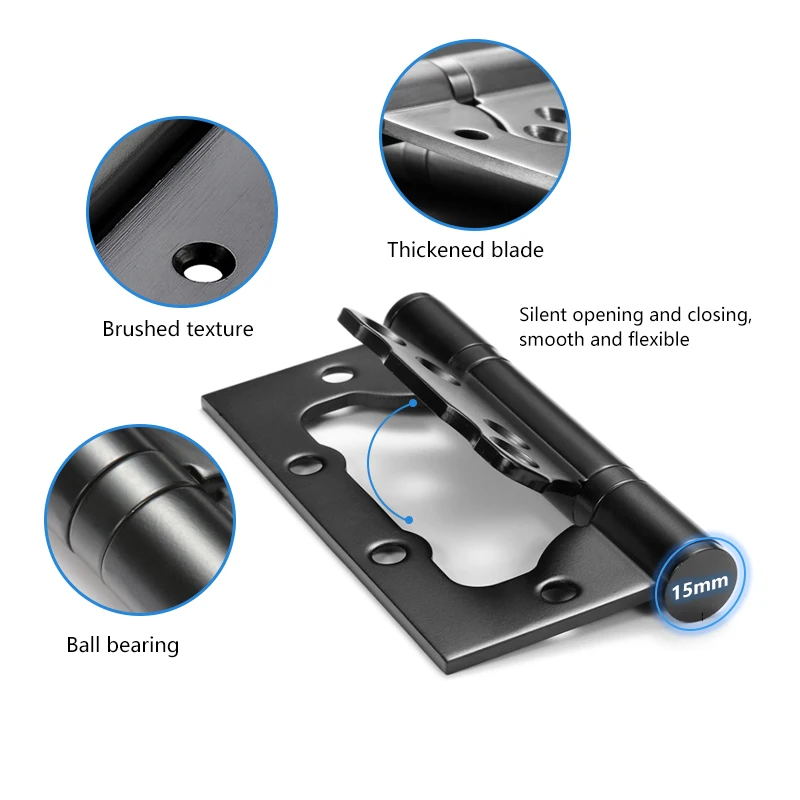 HM1310 Custom Heavy Duty Stainless Steel Welding Ball Bearing Butterfly Butt Wooden Door Hinges