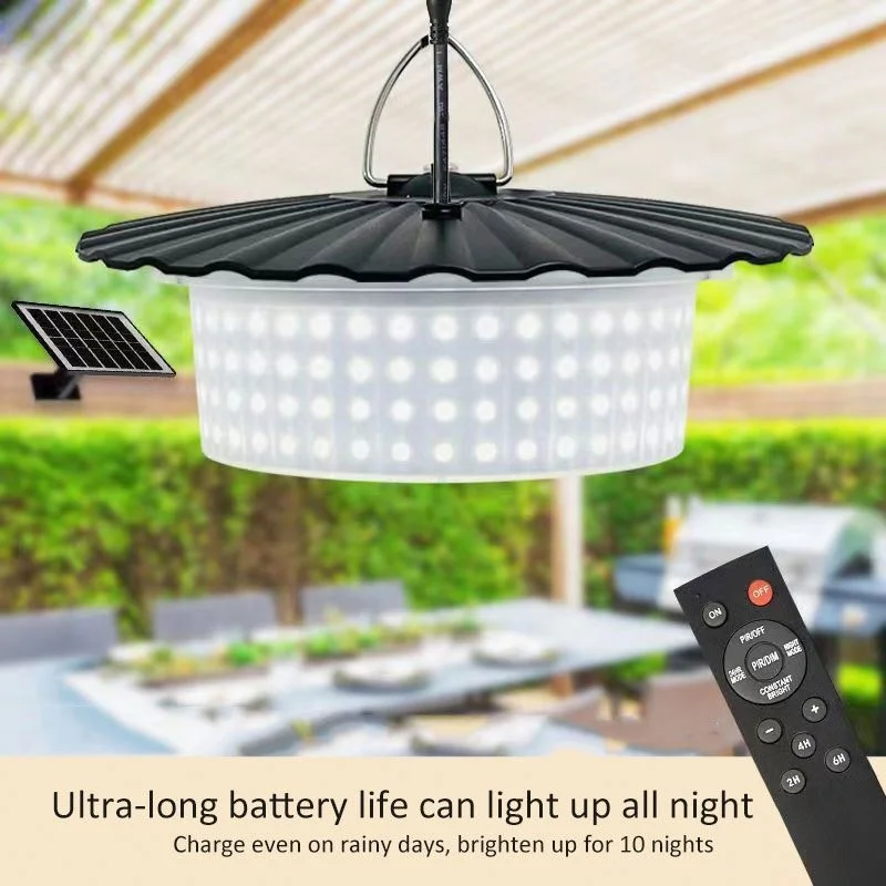 Shingel Solar Shed Barn Light  244 Led Solar Pendant Light 5 Modes Solar Motion Sensor Light With Remote Ip65 Waterproof