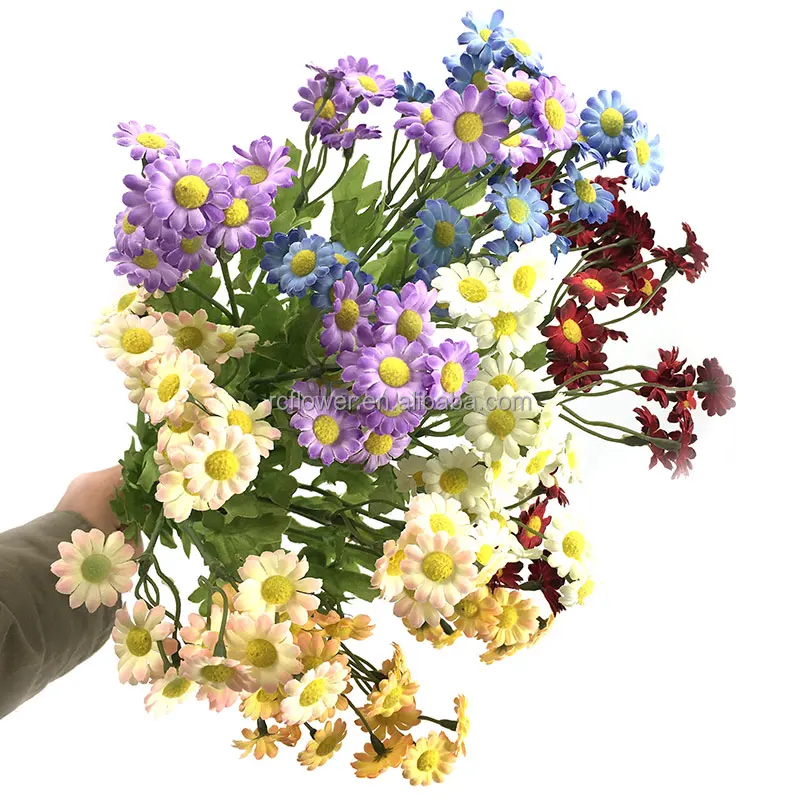Artificial Chrysanthemum Outdoor Factory Wholesale Silk decorative artificial flower daisy for home decor yellow