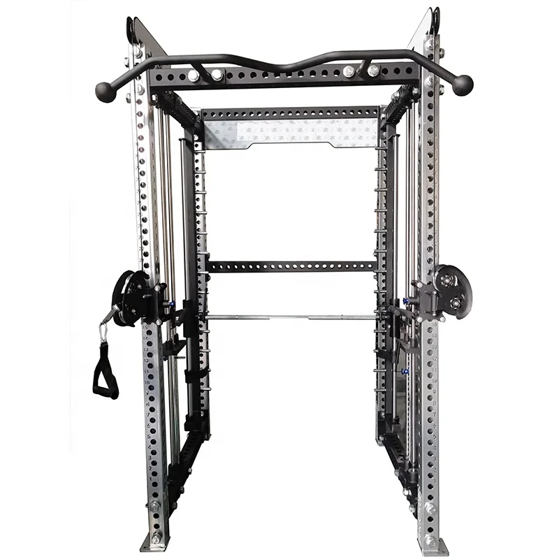 Commercial fitness equipment Multi Function Rack Comprehensive Trainer 3D Smith Machine Cable Crossover