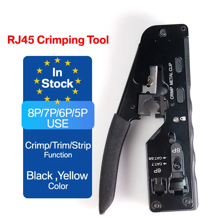 Multipurpose 8P8C RJ45 Connector Plug Crimping Tool For Cat7 Cat6 Cat5e Network Cable Crimping Tool