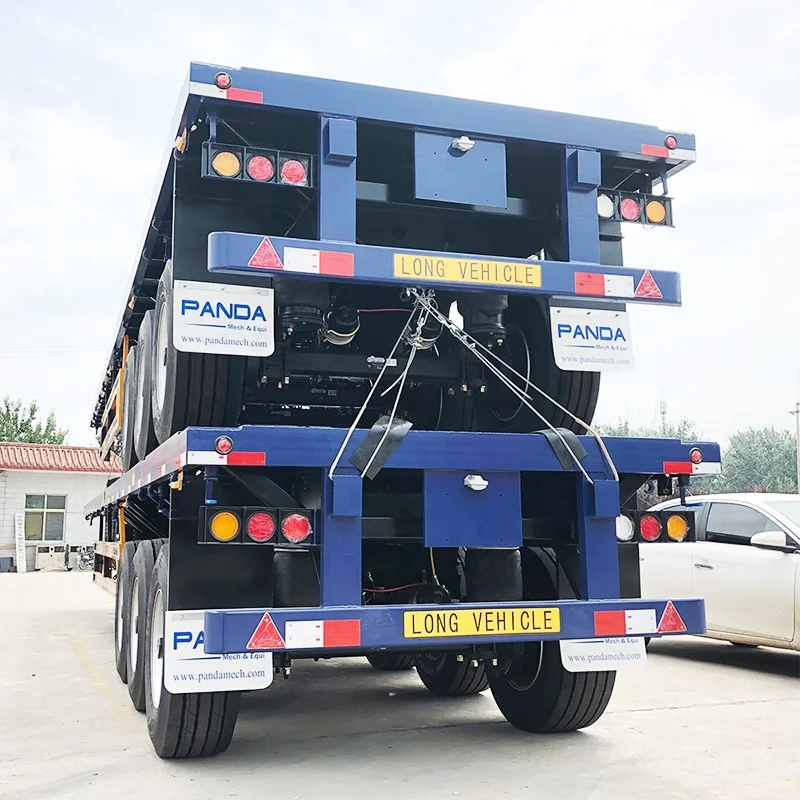 20/40FT Flat deck Pack Trailers platform For Container & Bulk Cargo Transport