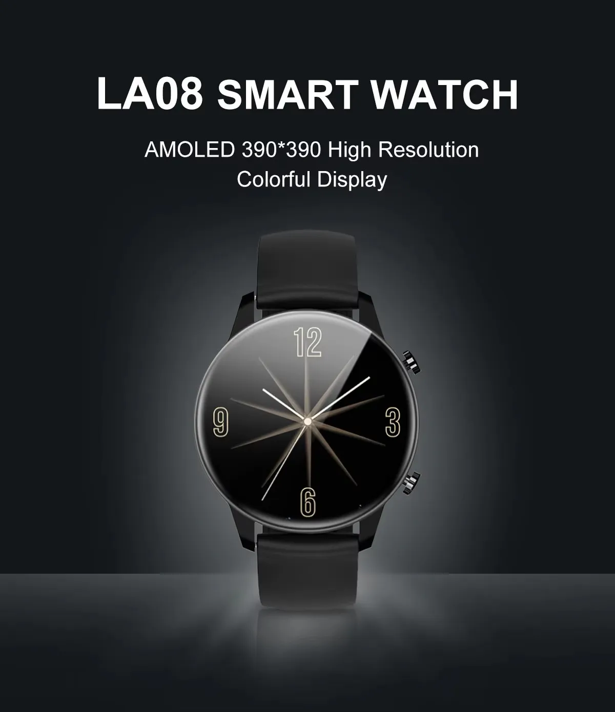 Linwear La08se Smart Watches Sdk/ce/fcc Hear Rate Monitoring New Product Fitness Watch for Samsung Ip68 Waterproof Sports Watch