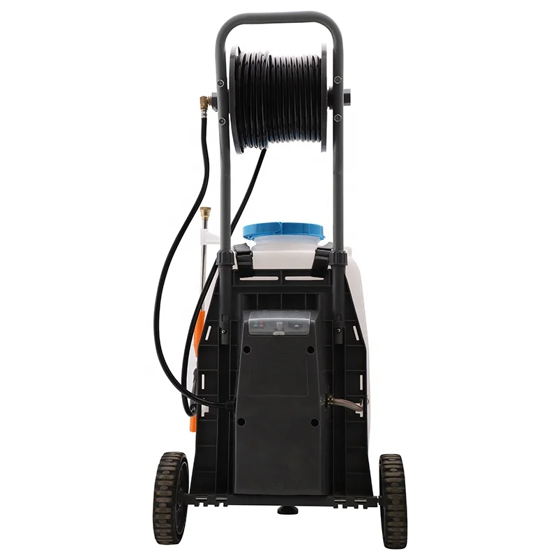 Battery Operated Pump Home Lawn Fertilizer Weed Killer Pesticide Cart Garden Sprayer On Wheels