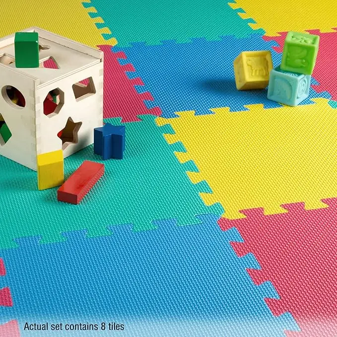 Wellshow Sport Fitness Foam Floor Mat Puzzle Exercise Mat with EVA Foam for Protective Flooring for Home Workout