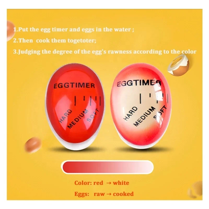 New trending kitchen gadgets 2022 Eco-friendly Resin Kitchen Timer Cooking Timer Color Changing Egg Timer