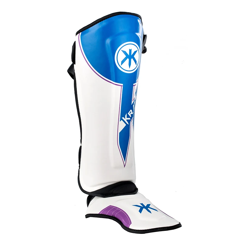 Krace personalised Custom sublimation mma Design PU Leather karate Muay Thai kickboxing knee boxing sports Shin Straps Guards