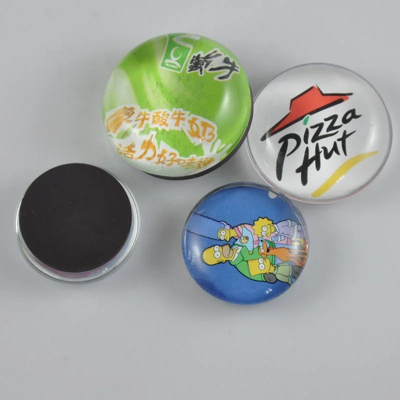 Custom creative crystal glass fridge magnet