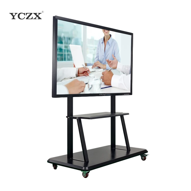 YCZX 86-Inch Interactive Infrared Screen Whiteboard with Plug-In Options Features Durable Aluminum Alloy and Glass