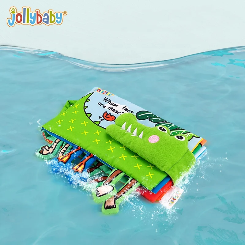 Jollybaby European Sale Online 3D Stuffed Cartoon Learning Animal Baby tummy time Cloth Book