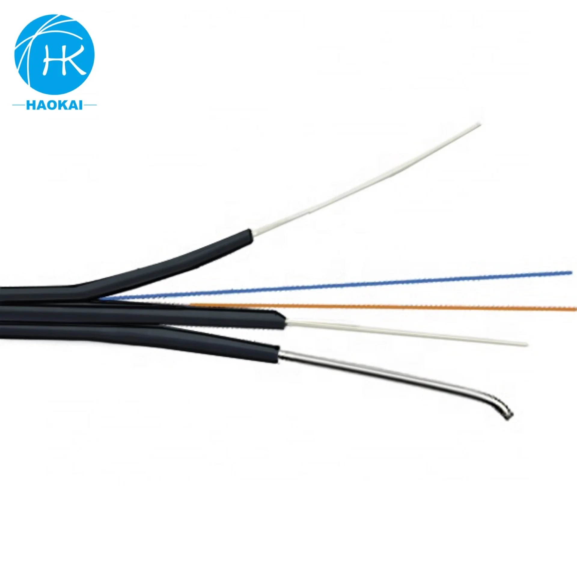 Steel Wire supported aerial outside flat 1 2 4 Core G652D GJXH Fiber Optic FTTH Drop Cable