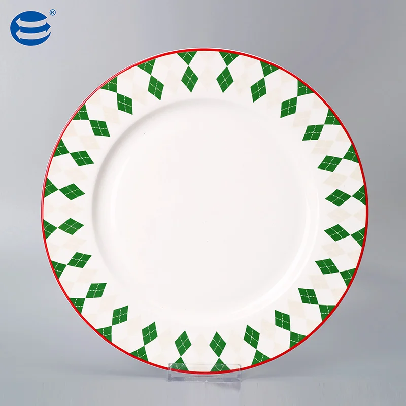 Wholesale Merry Christmas Porcelain Dinnerware Set Nordic Style Plate Cup and Saucer Ceramic Tableware Sets