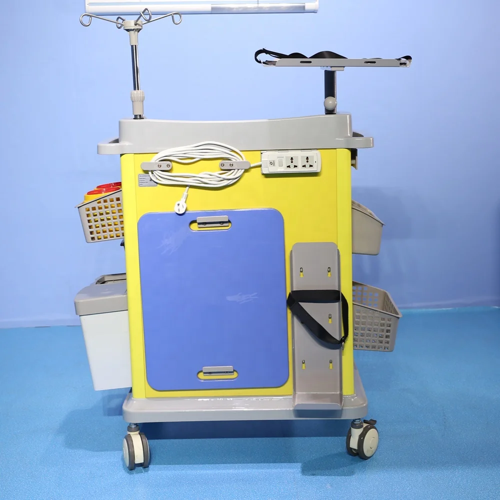 Med Instrument Trolley Surgical Dressing Trolley Emergency Carts for Treatment