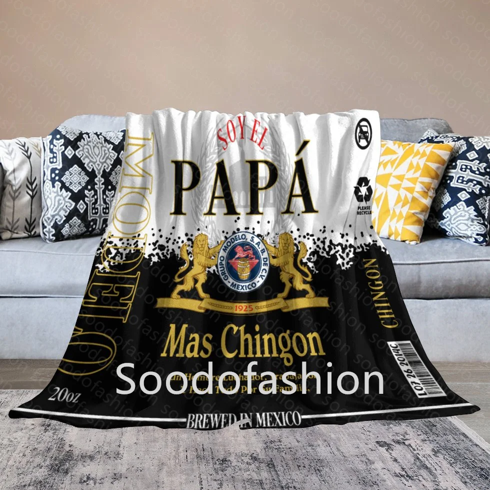 Hot selling Mexican PAPA Mas Chingona toxica Sublimation fleece travel throw blanket Printed custom blankets