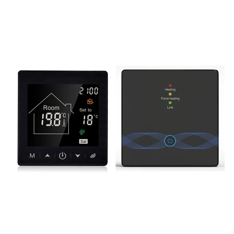Intelligent life thermostat controller Battery Power RF Smart Thermostat for wall-hung boiler