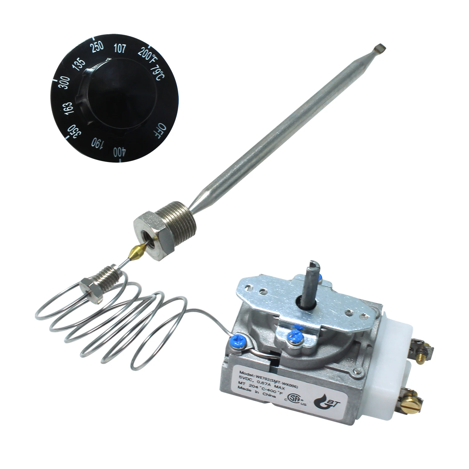 New 60125401 Fryer Thermostat  with knobe Fit for Robertshaw Fryer.Natural LP Gas Fryer Thermostat Control Valve