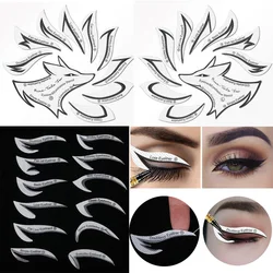 24 Pcs Eyeliner Stencils Eye Makeup Template Stickers Card 12 Styles Non-Woven Eyeliner Eyeshadow 3 Minute Lazy Shaping Tools