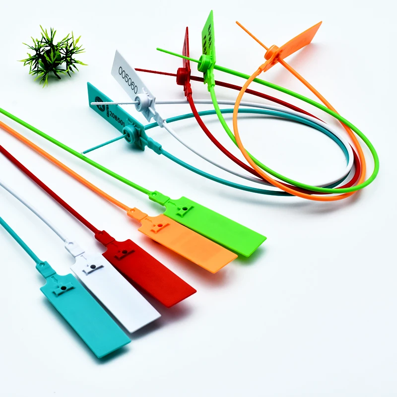 Bag Security Cable Tie Manufactur Anti-Theft Seal Tag Plastic Seal for Fiere Extinguisher Plastic Security Seal Tag