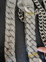 Роскошные золотистые панцирные кубинские звенья с инкрустированными стразами 316L из нержавеющей стали свинцовые индивидуальные цепи для собак