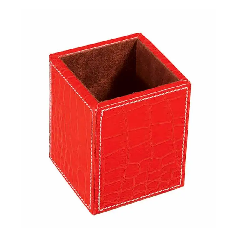 Durable fashion PU leather office stationery Desktop suite set