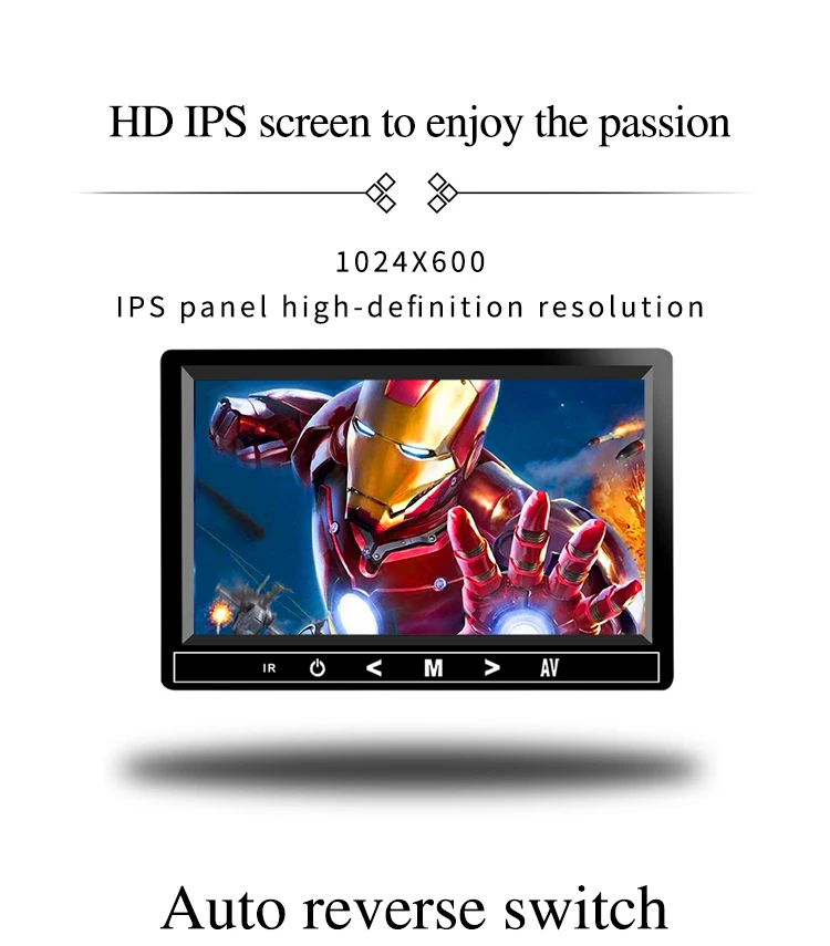 7inch 9 Inch MP5  touch screen display car lcd monitor bus rearview mirror desktop display