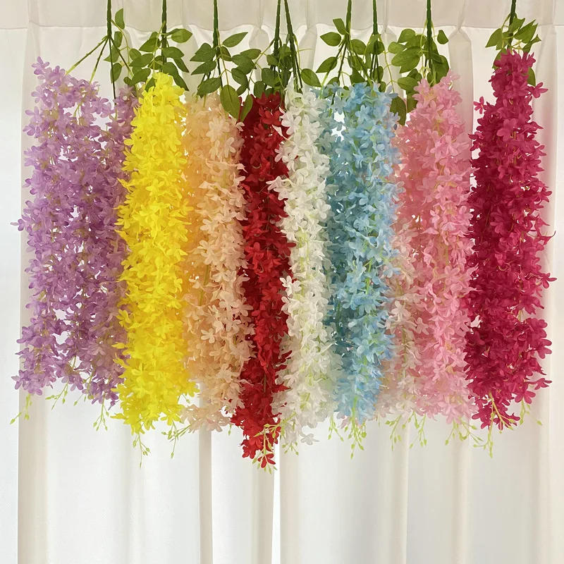 SN-D061 Wall Hanging Indoor Home Silk Flower Arrangement Artificial Plants Artificial Clove Mini Flower Bushes Wall Hanging