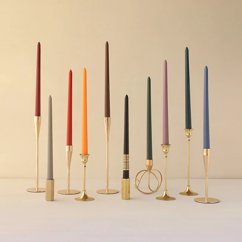Long Stick Nordic Candles Set Taper Candles For Wedding Decoration Birthday Festival Table Dinner Decor