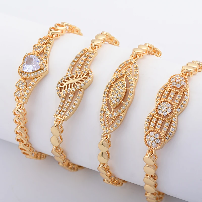 2024 Newest Product Customized Gold Bangles 18k Women Bangle Bracelet Gold Plated Bracelets